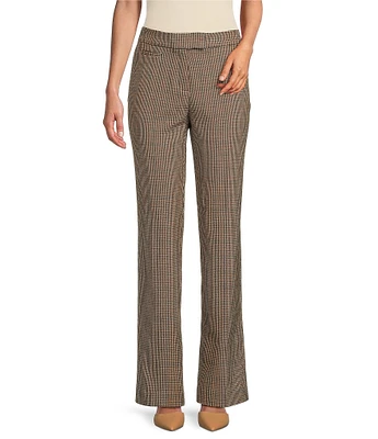 Investments the 5TH AVE fit Checked Straight Leg Tummy Control Pants