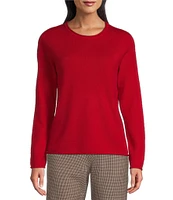 Investments Wool Cashmere Blend Classic Crew Neck Sweater