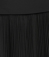IRO Cinna Woven Pleated Side Slit Midi Skirt