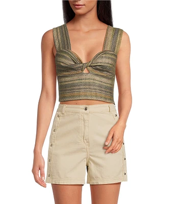 IRO Eloy Woven V-Neck Sleeveless Twist Cutout Tank