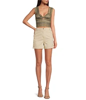 IRO Eloy Woven V-Neck Sleeveless Twist Cutout Tank