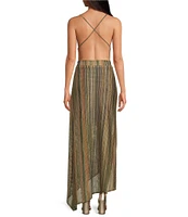 IRO Emman Woven V-Neck Sleeveless Asymmetrical Midi Dress