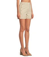 IRO Fayez Woven High Rise Side Snap Shorts