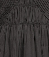 IRO Ingrid V-Neck Sleeveless Front Pleat Maxi Dress