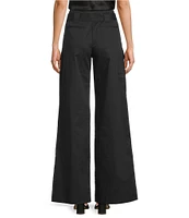 IRO Melania Twill Mid Rise Straight Leg Belted Pants