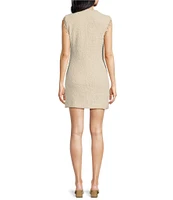 IRO Solai Tweed Knit Crew Neck Sleeveless Dress