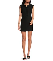 IRO Solai Tweed Knit Crew Neck Sleeveless Dress