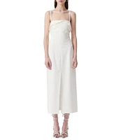 IRO Zyra Woven Square Neck Sleeveless Midi Dress