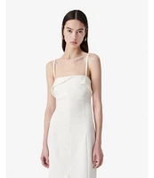 IRO Zyra Woven Square Neck Sleeveless Midi Dress