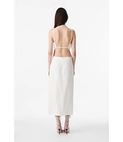 IRO Zyra Woven Square Neck Sleeveless Midi Dress