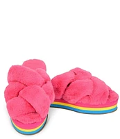 Iscream Girls' Faux Furry Platform Slippers (Youth)