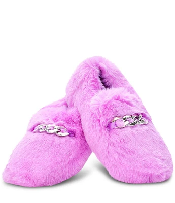 Iscream Girls' Furry Loafer Slippers (Youth)