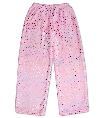 Iscream Little/Big Girls 4-14 Metallic Star Print Plush Pants