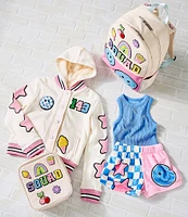 Iscream Little/Big Girls 4-14 Smile Squad Plush Shorts