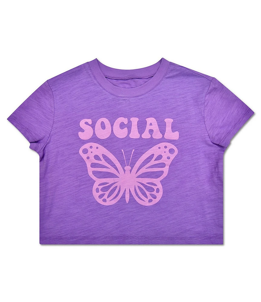 Iscream Little/Big Girls 4-14 Social Butterfly Boxy T-Shirt