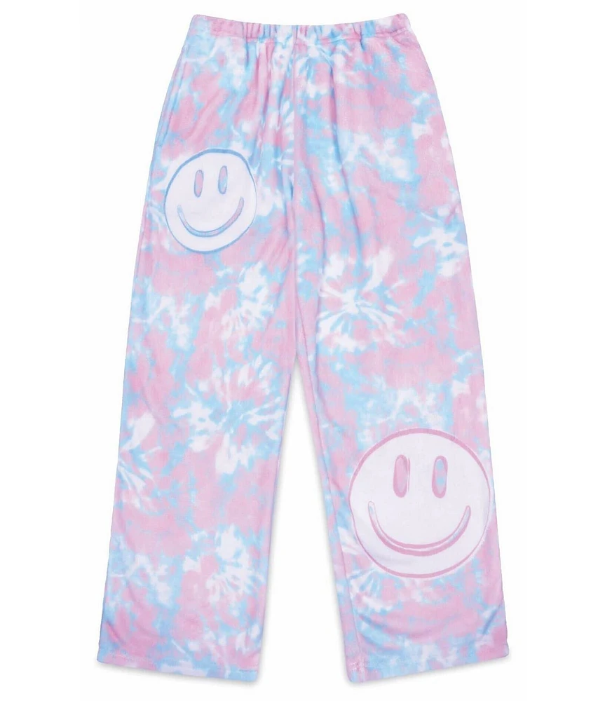 Iscream Little/Big Girls 4-14 Tie Dye Smile Print Plush Pants