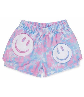 Iscream Little/Big Girls 4-14 Tie-Dye Smiles Plush Shorts