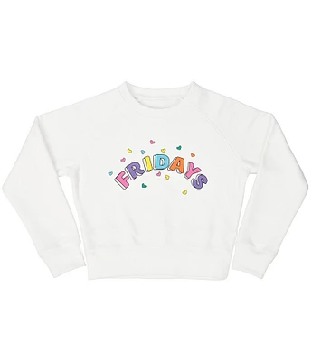 Iscream Little/Big Girls 6-14 Long Sleeve Friday's Graphic Sweatshirt