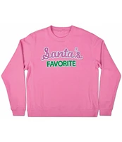 Iscream Little/Big Girls 6-14 Long Sleeve Santa's Favorite Christmas Sweatshirt