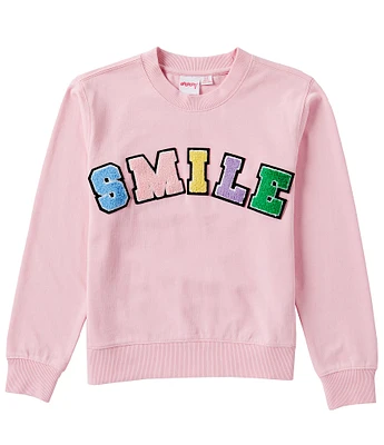 Iscream Little/Big Girls 6-14 Long Sleeve Smile Squad Graphic Sweatshirt