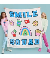 Iscream Kids Smile Squad Plush Blanket