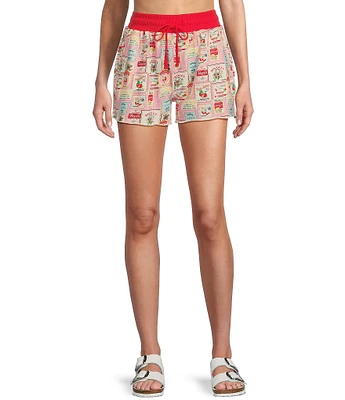 Ivory Ella Farmers Market Mid Rise Printed Shorts