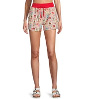 Ivory Ella Farmers Market Mid Rise Printed Shorts