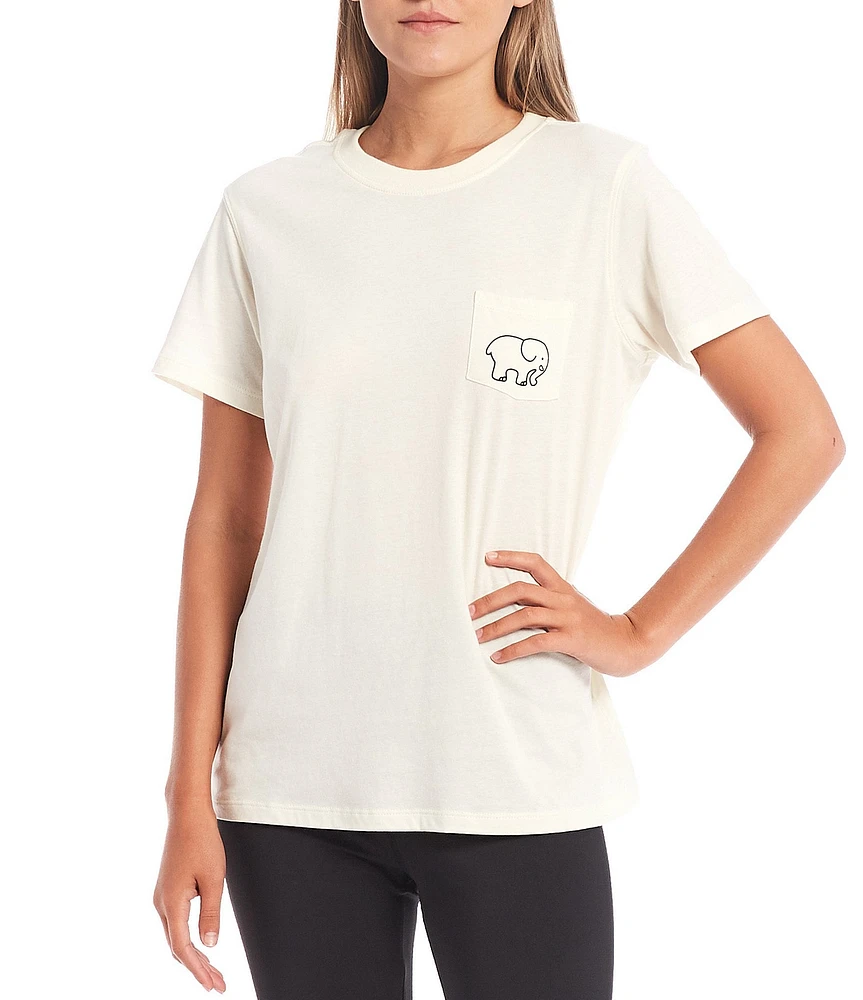 Ivory Ella Football Ella Short-Sleeve Logo Pocket T-Shirt