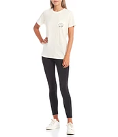 Ivory Ella Football Ella Short-Sleeve Logo Pocket T-Shirt