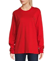 Ivory Ella Holiday Spirit Long Sleeve Graphic T-Shirt