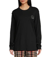 Ivory Ella Long Sleeve Plaid Elephant T-Shirt