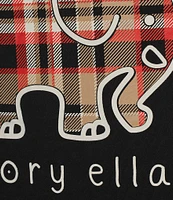 Ivory Ella Long Sleeve Plaid Elephant T-Shirt