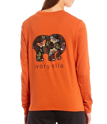 Ivory Ella Magical Moths Long Sleeve Graphic T-Shirt