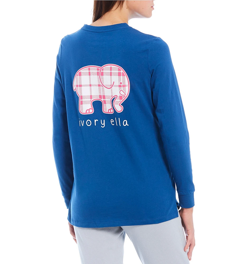 Ivory Ella Plaid Ella Long-Sleeve T-Shirt