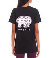 Ivory Ella Short-Sleeve Fill Graphic T-Shirt