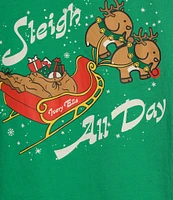 Ivory Ella Sleigh All Day Long Sleeve Graphic T-Shirt