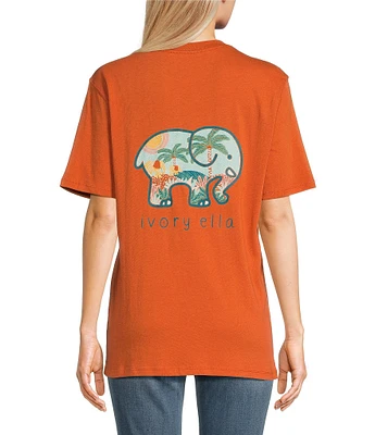 Ivory Ella Sunny Day Elephants Short-Sleeve T-Shirt