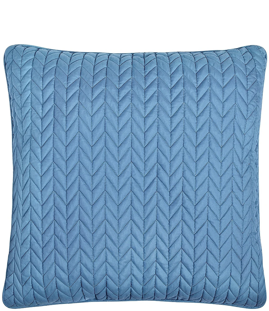 J by J. Queen New York Cayman Herringbone Quilted Pattern 20#double; Square Decorative Throw Pillow