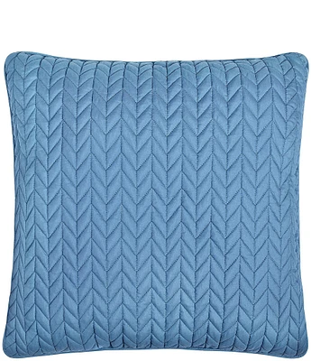 J by J. Queen New York Cayman Herringbone Quilted Pattern 20#double; Square Decorative Throw Pillow