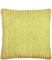 J by J. Queen New York Cayman Herringbone Quilted Pattern 20#double; Square Decorative Throw Pillow