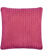 J by J. Queen New York Cayman Herringbone Quilted Pattern 20#double; Square Decorative Throw Pillow