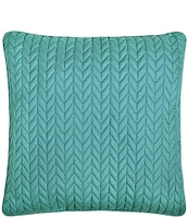 J by J. Queen New York Cayman Herringbone Quilted Pattern 20#double; Square Decorative Throw Pillow