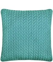 J by J. Queen New York Cayman Herringbone Quilted Pattern 20#double; Square Decorative Throw Pillow