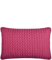 J by J. Queen New York Cayman Herringbone Quilted Pattern Boudoir Decorative Throw Pillow