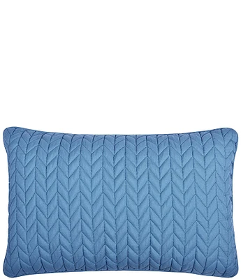 J by J. Queen New York Cayman Herringbone Quilted Pattern Boudoir Decorative Throw Pillow