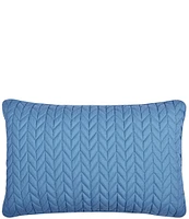 J by J. Queen New York Cayman Herringbone Quilted Pattern Boudoir Decorative Throw Pillow