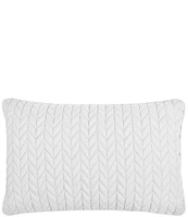 J by J. Queen New York Cayman Herringbone Quilted Pattern Boudoir Decorative Throw Pillow