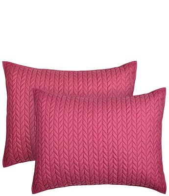 J by J. Queen New York Cayman Herringbone Quilted Pattern Pillow Sham