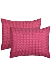 J by J. Queen New York Cayman Herringbone Quilted Pattern Pillow Sham