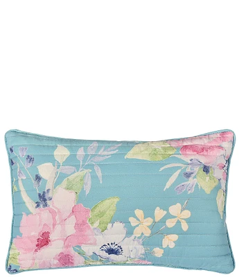 J by J. Queen New York Esme Floral Bouquet Printed Quilted Boudoir Pillow